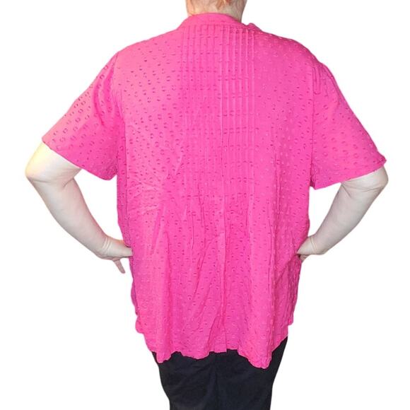 NEW Soft Surroundings Size 3X Lined Offshore Top Blouse in Raspberry Sorbet - Picture 5 of 10